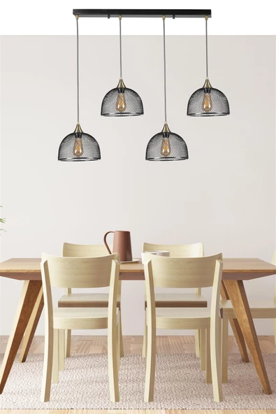 Lumexx ROTA 4 LÜ SIRALI SİYAH SARKIT