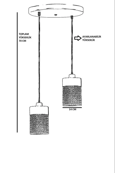 Lumexx ZEUS 2 Lİ TEPSİLİ SİYAH SARKIT - Resim 3