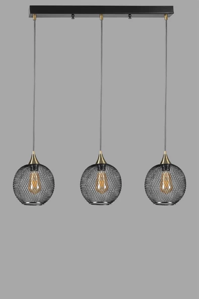 Lumexx JUPİTER 3 LÜ SIRALI SİYAH SARKIT - Resim 2