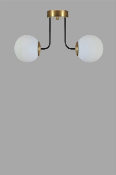 Lumexx PABLO 2 Lİ ESKİTME BEYAZ CAMLI AVİZE - Resim 2