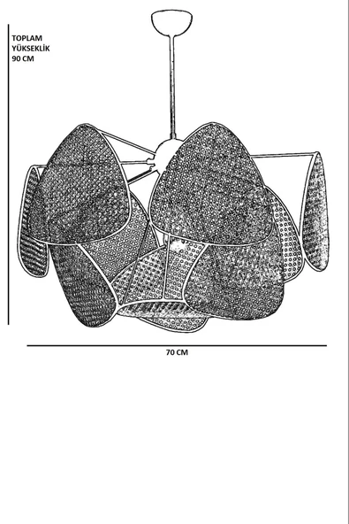 Lumexx HERA 9+1 RATTAN AVİZE - Resim 7