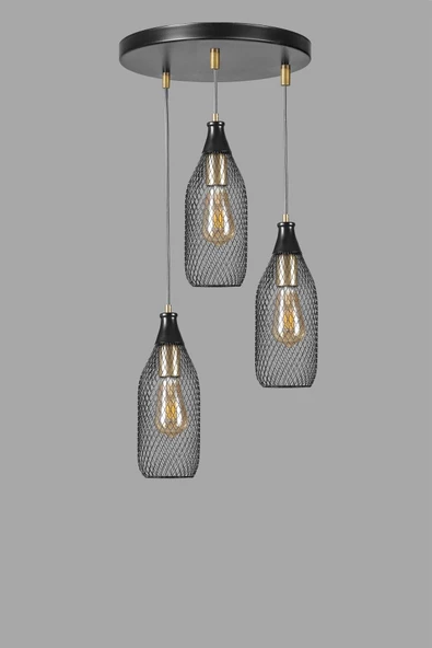 Lumexx RİO 3 LÜ TEPSİLİ SİYAH SARKIT - Resim 2