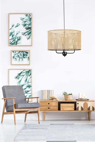 Lumexx BERMUDA 3 LÜ RATTAN AVİZE ürün görseli