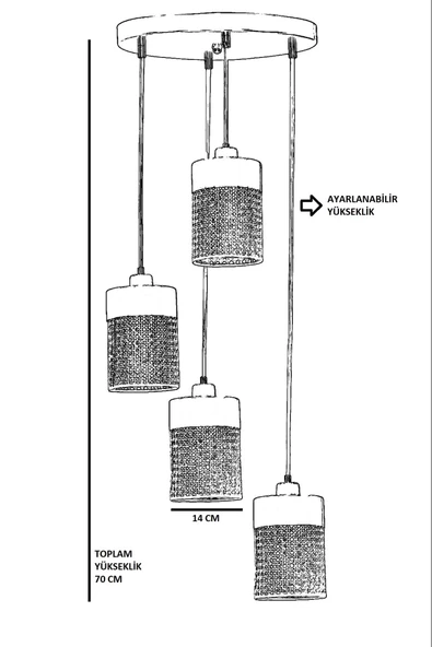 Lumexx ZEUS 4 LÜ TEPSİLİ ESKİTME SARKIT - Resim 3