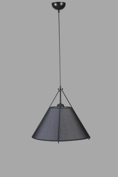 Lumexx ROMEO SİYAH HASIR SİYAH ABAJURLU SARKIT - Resim 3