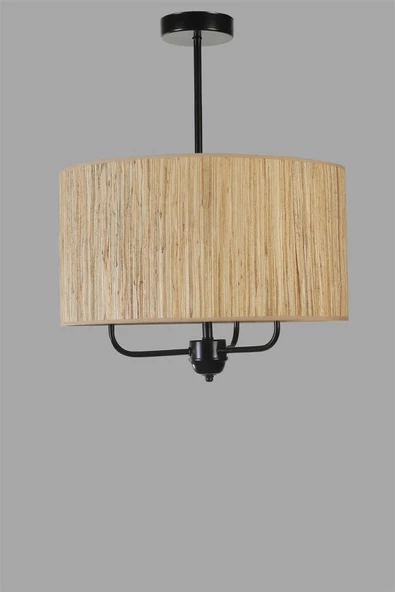 Lumexx BAMBU 010 ABAJURLU  3 LÜ SARKIT AVİZE - Resim 3