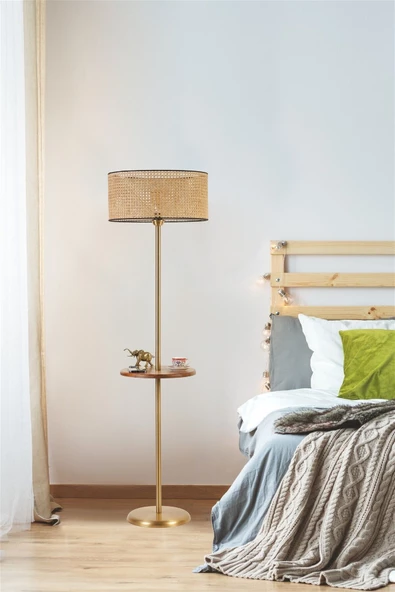 Lumexx MERCAN ESKİTME SEHPALI SİLİNDİR RATTAN LAMBADER