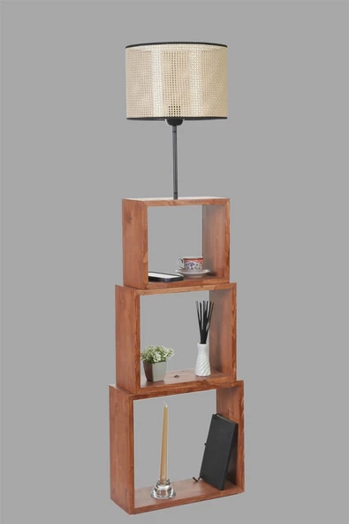 Lumexx PUZZLE CEVİZ LAMBADER PETEK ABAJURLU - Resim 3