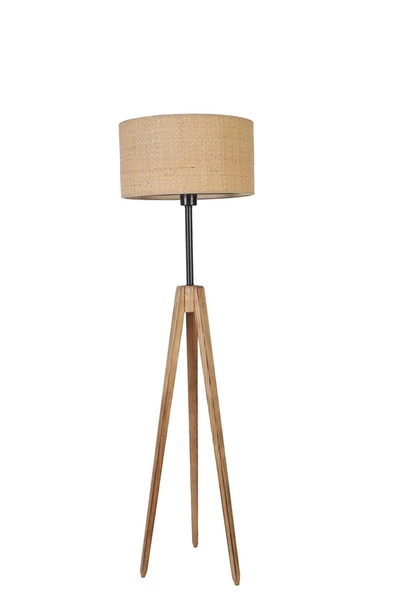 Lumexx KANARYA YANIK LAMBADER SİLİNDİR HASIR RATTAN ABAJURLU - Resim 2