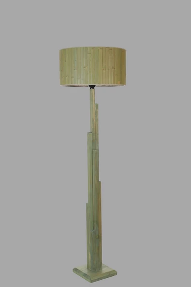 Lumexx KULE YEŞİL LAMBADER SİLİDİR BAMBU 03 ABAJURLU - Resim 2