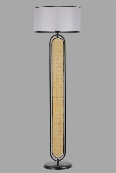 Lumexx BELİNDA SİYAH SİLİNDİR HASIR GRİ LAMBADER - 2