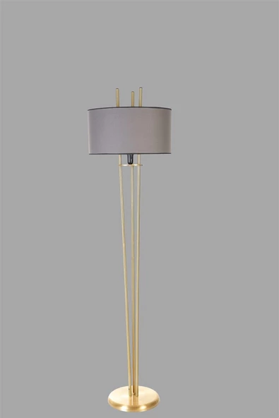 Lumexx BELEN ESKİTME LAMBADER SİLİNDİR KOYU GRİ ABAJURLU - Resim 3