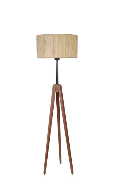 Lumexx KANARYA CEVİZ LAMBADER SİLİNDİR BAMBU 010 ABAJURLU - Resim 2