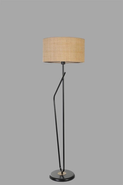 Lumexx ALFA SİYAH LAMBADER SİLİNDİR HASIR RATTAN ABAJURLU - 2