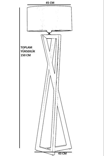 Lumexx MAÇKA SİYAH SİLİNDİR KOYU HASIR ABAJURLU LAMBADER - Resim 4