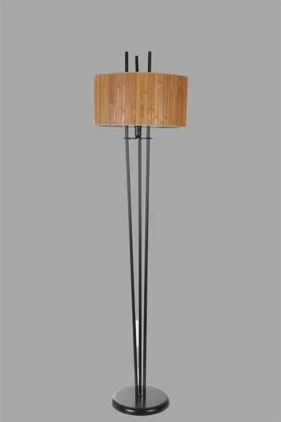 Lumexx BELEN SİYAH LAMBADER SİLİNDİR BAMBU 01 ABAJURLU - 2