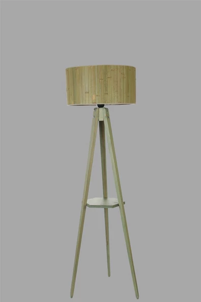 Lumexx SEHBALI TRİPOD YEŞİL LAMBADER SİLİNDİR BAMBU 03 ABAJURLU - Resim 2