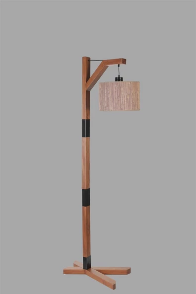 Lumexx YENİ LİZA CEVİZ LAMBADER SİLİNDİR BAMBU 04 ABAJURLU - Resim 2