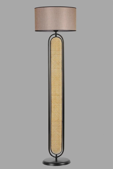 Lumexx BELİNDA SİYAH SİLİNDİR KOYU HASIR LAMBADER - Resim 3