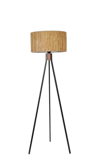 Lumexx FISCO TRİPOD SİYAH LAMBADER SİLİNDİR BAMBU 07 ABAJURLU - Resim 3