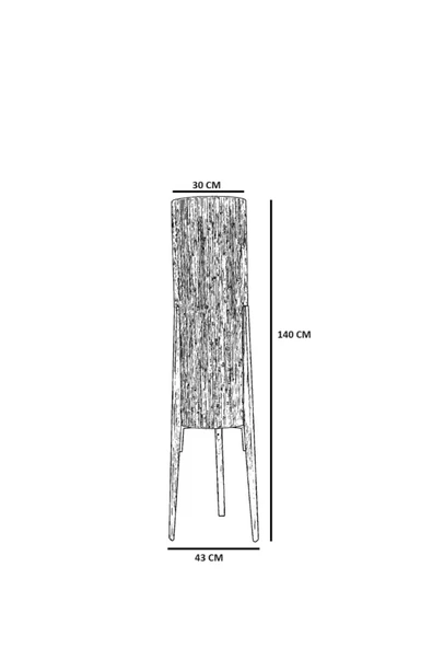 Lumexx NAVAS YANIK LAMBADER HASIR SİYAH ABAJURLU - Resim 5