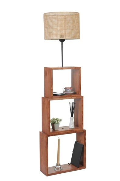 Lumexx PUZZLE CEVİZ LAMBADER ÖRGÜLÜ RATTAN ABAJURLU ürün görseli