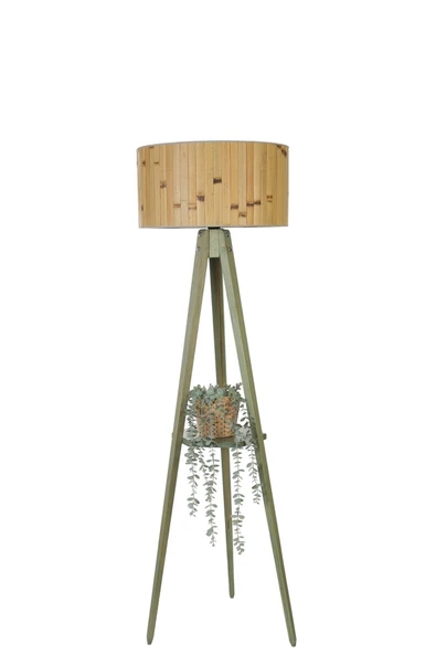Lumexx SEHBALI TRİPOD YEŞİL LAMBADER SİLİNDİR BAMBU 02 ABAJURLU ürün görseli