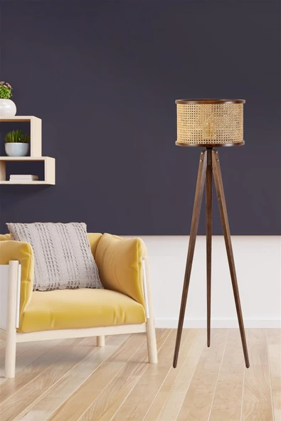 Lumexx GİZEM CEVİZ SİLİNDİR RATTAN ABAJURLU LAMBADER ürün görseli