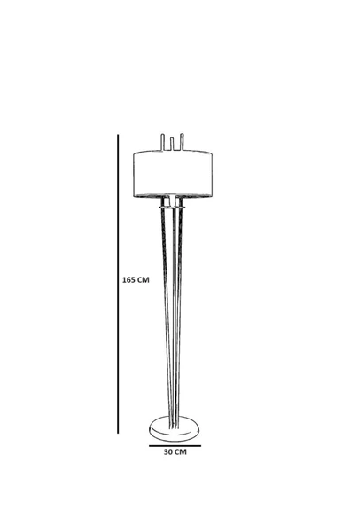 Lumexx BELEN ESKİTME LAMBADER SİLİNDİR BAMBU 01 ABAJURLU - Resim 3