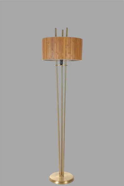 Lumexx BELEN ESKİTME LAMBADER SİLİNDİR BAMBU 01 ABAJURLU - Resim 2