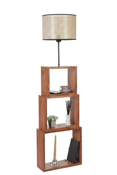 Lumexx PUZZLE CEVİZ LAMBADER PETEK ABAJURLU - Resim 2