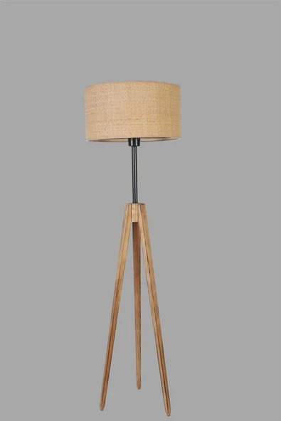 Lumexx KANARYA YANIK LAMBADER SİLİNDİR HASIR RATTAN ABAJURLU - Resim 3