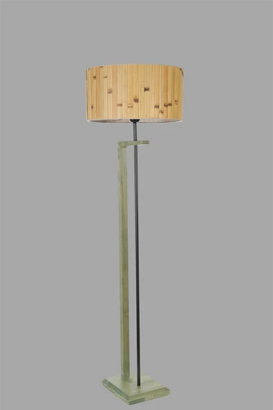 Lumexx MENEKŞE YEŞİL LAMBADER SİLİNDİR BAMBU 02 ABAJURLU - Resim 2
