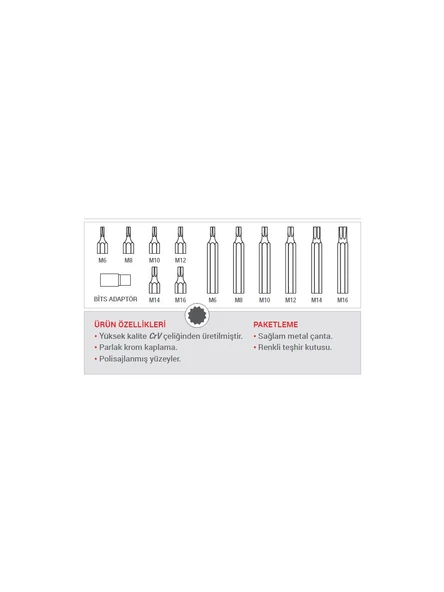 DHT 13 Parça 12 Köşe H10 Spline Power Bits Set - 2