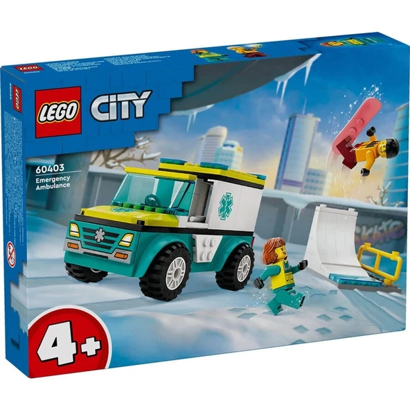 Lego City Acil Ambulansı Ve Snowboardcu 60403