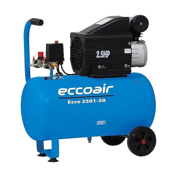 Dalgakıran Eccoair 50 Lt. Kompresör 220V 2,5Hp Tek Kademeli 8 Bar Ecco2501-50