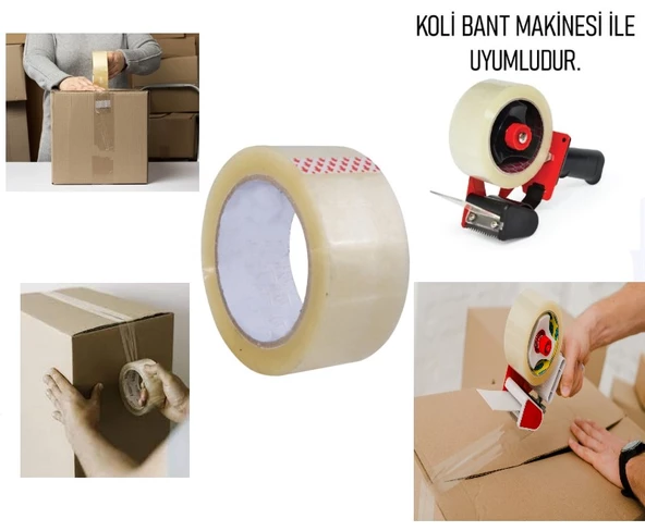 Hotmelt Koli Bandı - 6'lı Paket, 1. Kalite, 45cm X 100Yrd - 4