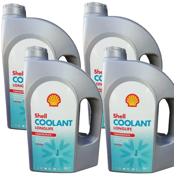 Shell Coolant Longlife Konsantre Kırmızı Antifriz 4 X 3 Litre