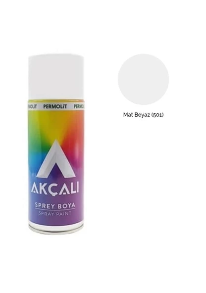 Akçalı Sprey Boya 501 Mat Beyaz 400 ml.