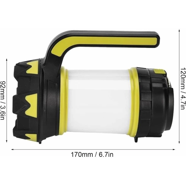 NTLights 350 Lümen 10W Şarjlı Ledli El Feneri Led Fener Kırmızı Selektörlü NTLS7048 - 2