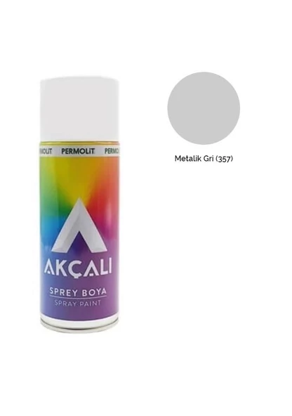 Akçalı Sprey Boya 357 Metalik Gri 400 ml.