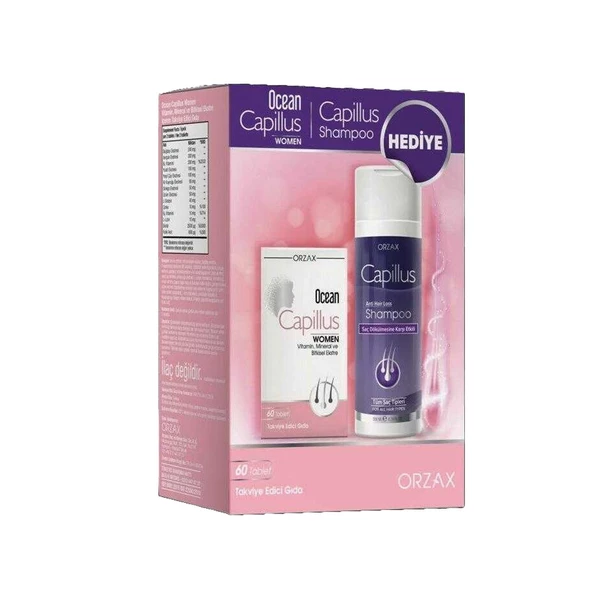 Ocean Capillus Women 60 Tablet + Capillus Shampoo 200ml Hediye