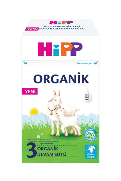 HiPP 3 Organik Keçi Sütü Bazlı Bebek Sütü 400 gr x 3 Adet - 2