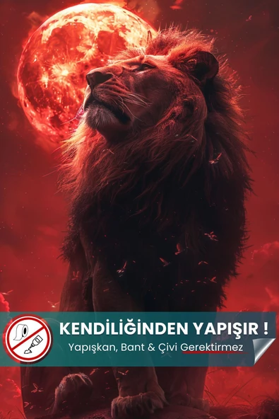 Şampiyonluğa Özel Aslan Posteri, Fanatik Posteri, Taraftar Posteri, Akıllı Kağıt Poster