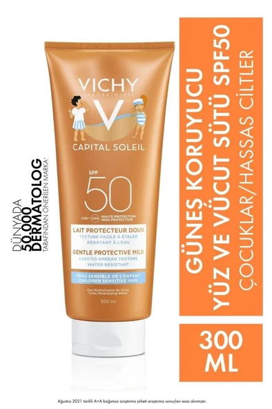 Vichy Capital Soleil SPF 50+  Yüksek Korumalı Çocuk Güneş Sütü 300 ml