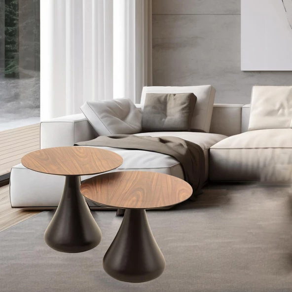 Mushroom Set Sehpa | Mantar Sehpa | Ceviz | Rehome - 2