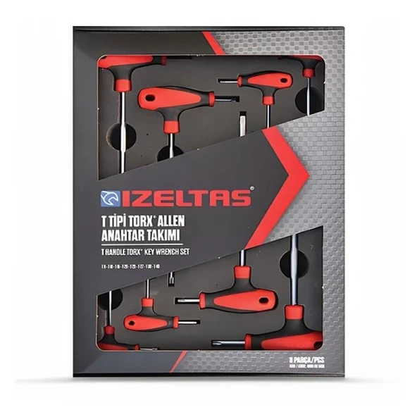 İzeltaş 8 Parça T Tipi Torx Allen Anahtar Takımı Torx Set 4909 00 8108 - 2