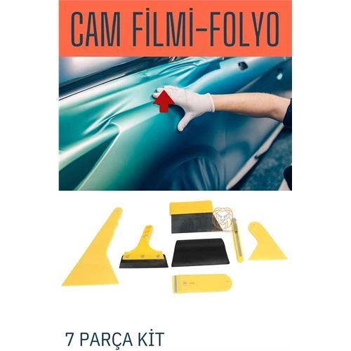 ModaCar Cam Filmi ve Folyo Uygulama Kiti 7 Parça Duvar Kağıdı Vinil Uygulama Kiti