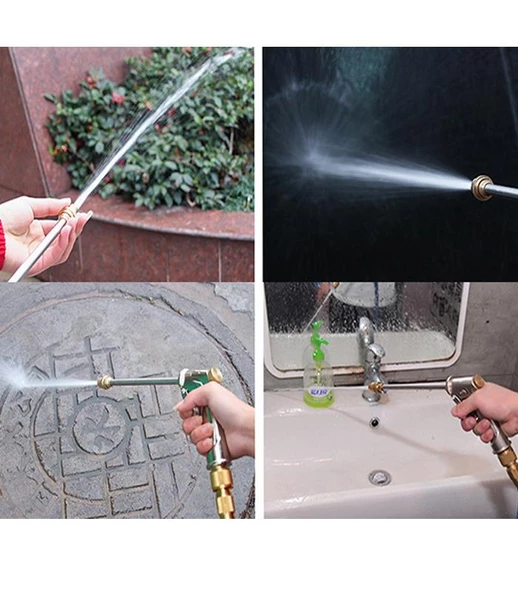 Coofbe 30Metre Ayarlanabilir Yüksek Basınçlı Oto Araç Yıkama Hortum Tabanca Seti Örgü Sulama Hortumu - Resim 5