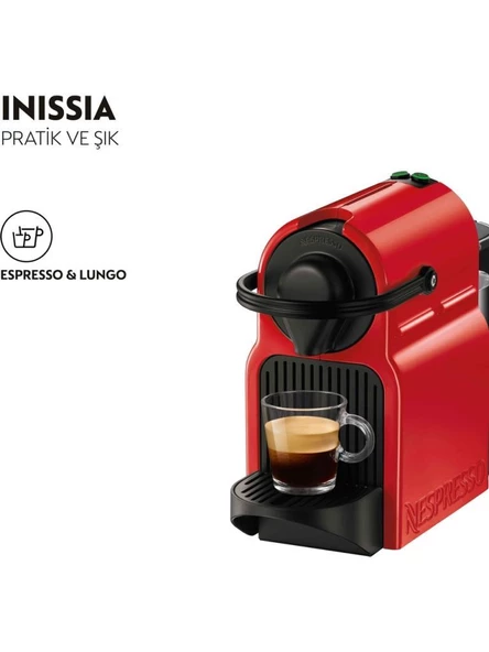 Nespresso C40 Inissia Red Kahve Makinesi, Kırmızı - 2
